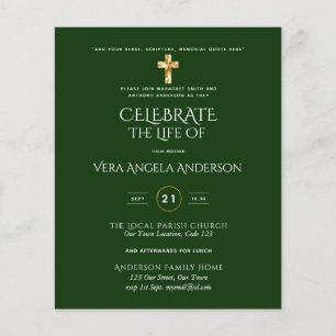 Lámina Celebración de la Vida Católica Funeral Memorial I