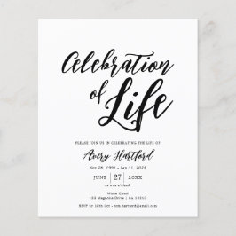 Lámina Celebración de la vida del Servicio Funeral Modern