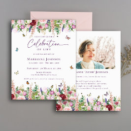 Lámina Celebración de la vida por las mariposas florales 