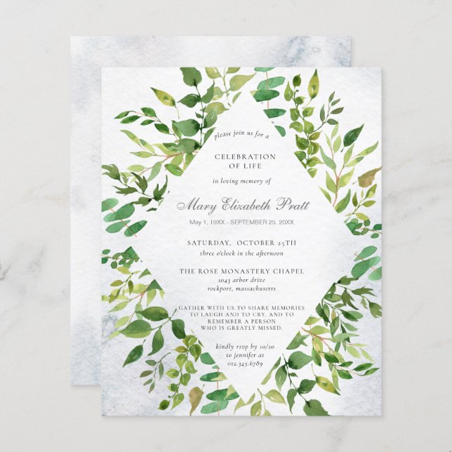 Lámina Celebración del funeral de la Vida por la vegetaci (Anverso / Reverso)