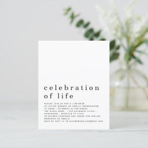 Lámina Celebración del presupuesto de la vida Invitación 