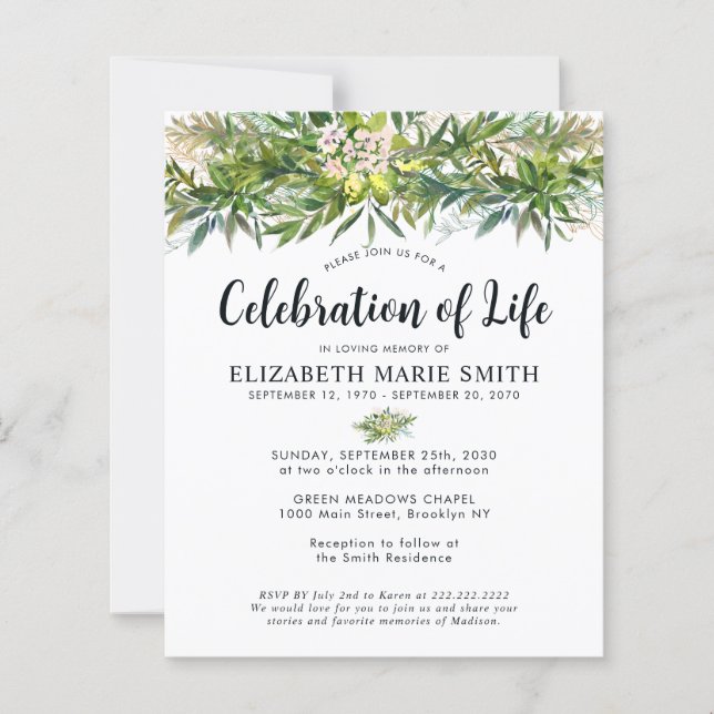 Lámina Celebración del presupuesto de la vida verde deja  (Anverso)