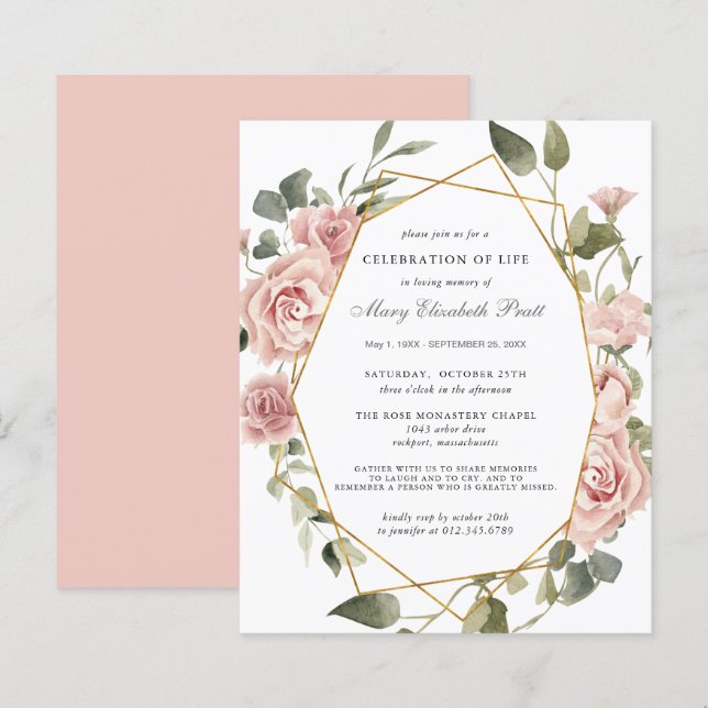 Lámina Celebración presupuestal de la invitación a la flo (Anverso / Reverso)