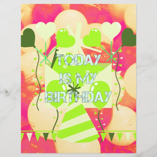 Lámina Celebrando mis bendiciones de cumpleaños (Anverso)