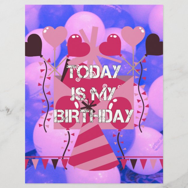 Lámina Celebrando mis bendiciones de cumpleaños (Anverso)