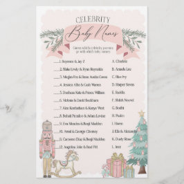 Lámina celebridad del petcracker rosa nombres de bebé jue