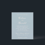 Lámina Celine Muted Blue Elegant Wedting<br><div class="desc">Invitaciones de boda clásicas con un diseño sencillo y atemporal con guión elegante y fuentes serif tradicionales.</div>