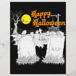 Lámina cementerio de halloween