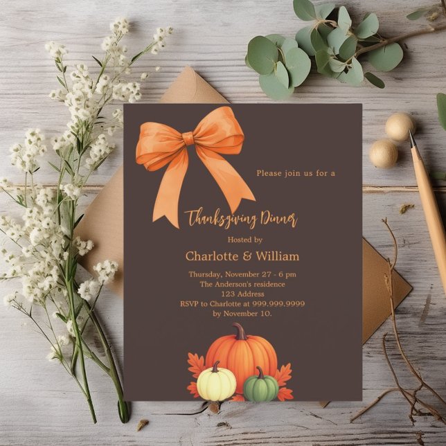 Lámina Cena de Acción de Gracias calabazas arco bistre ma (Subido por el creador)