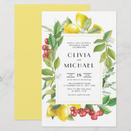 Lámina Cena de Ensayo Botánico de Limones y Arándanos