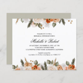 Lámina Cena de Ensayo de Boda Chic Naranja Marfil Sage