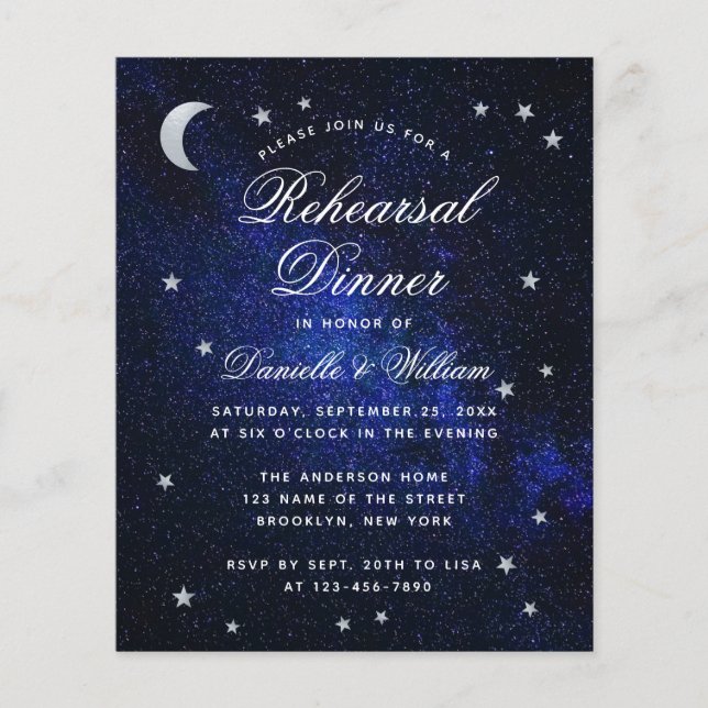 Lámina Cena de ensayo de estrellas - Boda celestial dentr (Anverso)