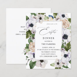 Lámina Cena de Semana Santa Floral Blanca de Anemone Pres