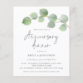 Lámina Cena del aniversario Boda de Eucalyptus de presupu