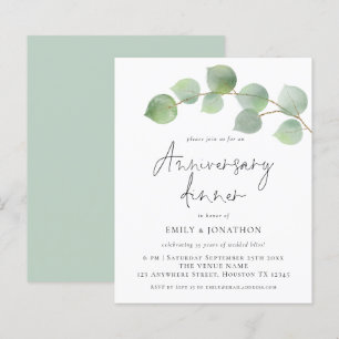 Lámina Cena del aniversario Boda de Eucalyptus de presupu