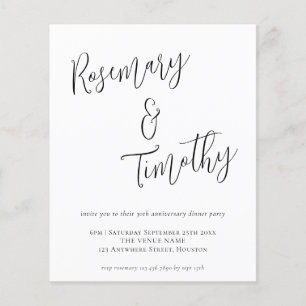 Lámina Cena del aniversario de Boda de guiones informales