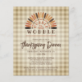 Lámina Cena divertida de Acción de Gracias invitada a pre