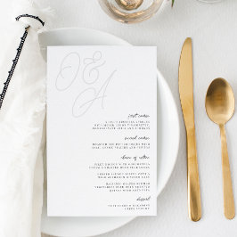 Lámina Ceniza | Script Watermark Monogram Boda