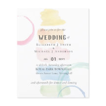 Cepillo acuarela moderna provoca la invitación a l