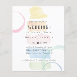 Lámina Cepillo acuarela moderna provoca la invitación a l