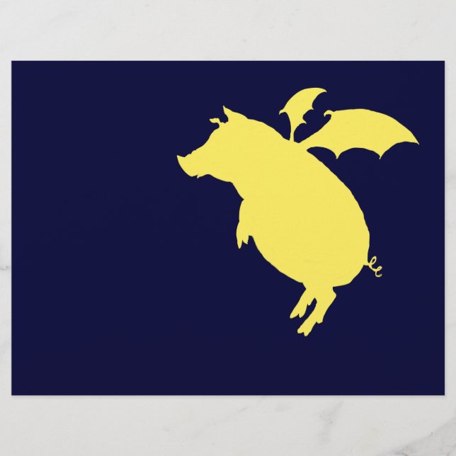 Lámina Cerdo volador (Anverso)