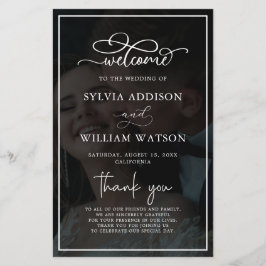 Lámina Ceremonia de Boda fotográfico de caligrafía capric