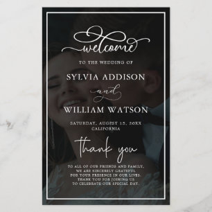 Lámina Ceremonia de Boda fotográfico de caligrafía capric