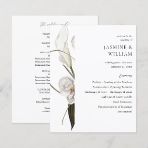 Lámina Ceremonia de Bodas florales blancos y negros 2