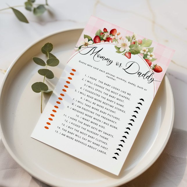 Lámina Cerezo de fresa dulce mami o papá bebé ducha (Subido por el creador)