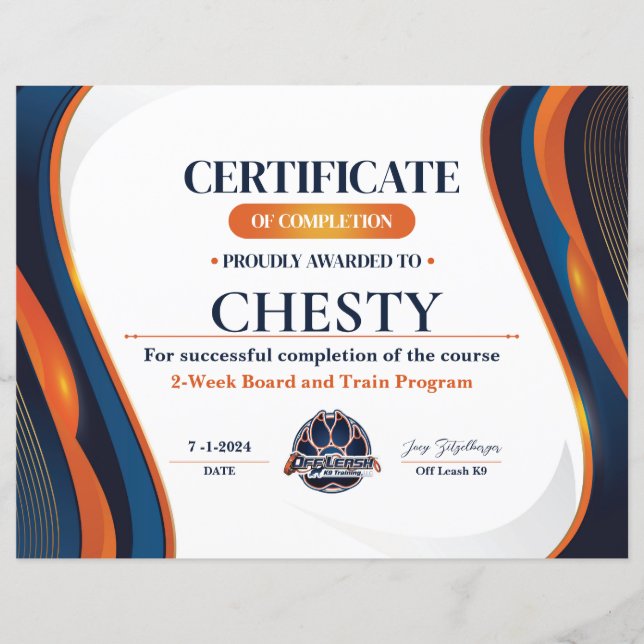 Lámina Certificado #13 (Anverso)