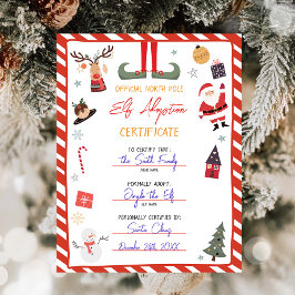 Lámina Certificado de adopción de Elf adopta un Navidad d