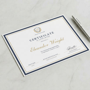 Lámina Certificado de Agradecimiento con Logotipo Persona