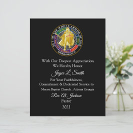 Lámina Certificado de Agradecimiento de la Iglesia