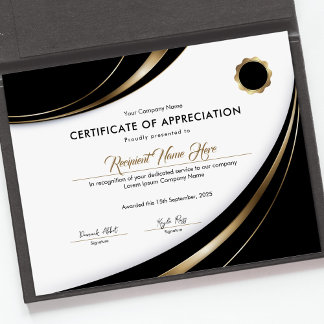 Lámina Certificado de Apreciación