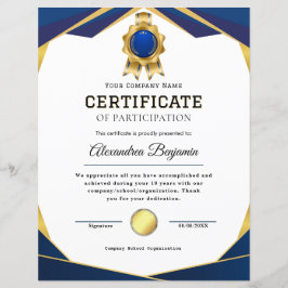 Lámina Certificado de Apreciación