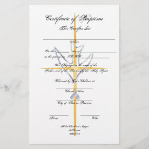Lámina Certificado de Bautismo-Adulto