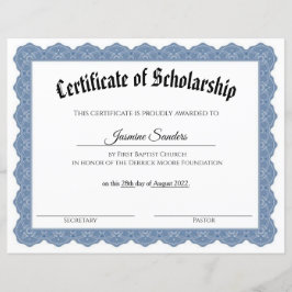 Lámina Certificado de beca