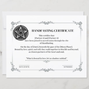 Lámina Certificado de Boda en ayunas