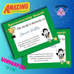 Lámina Certificado de clase deportiva de premio deportivo