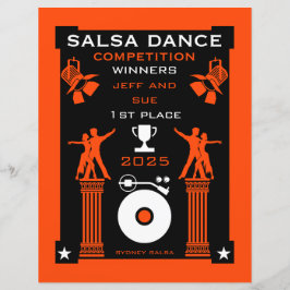 Lámina Certificado de Competencia de Baile de Salsa