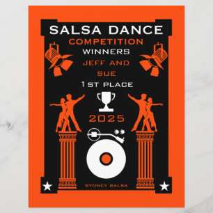 Lámina Certificado de Competencia de Baile de Salsa