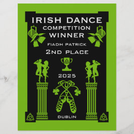 Lámina Certificado de competencia de baile irlandés