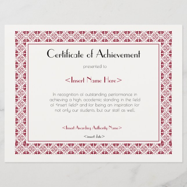 Lámina Certificado de conformidad (Anverso)