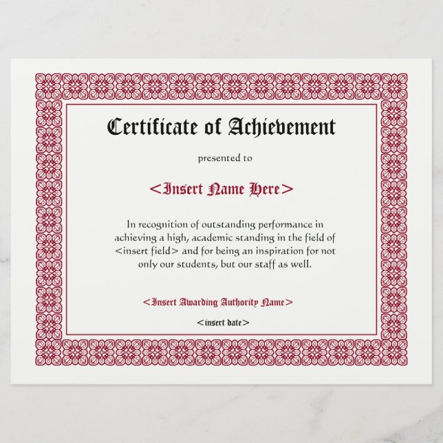 Lámina Certificado de conformidad (Anverso)