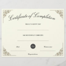Certificado de cumplimiento en blanco con logotipo