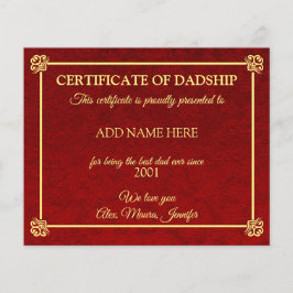 Lámina Certificado de Dadship