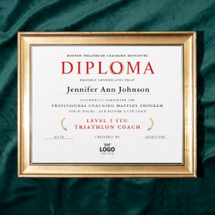 Lámina Certificado de Diploma de Graduación Corona de Oro