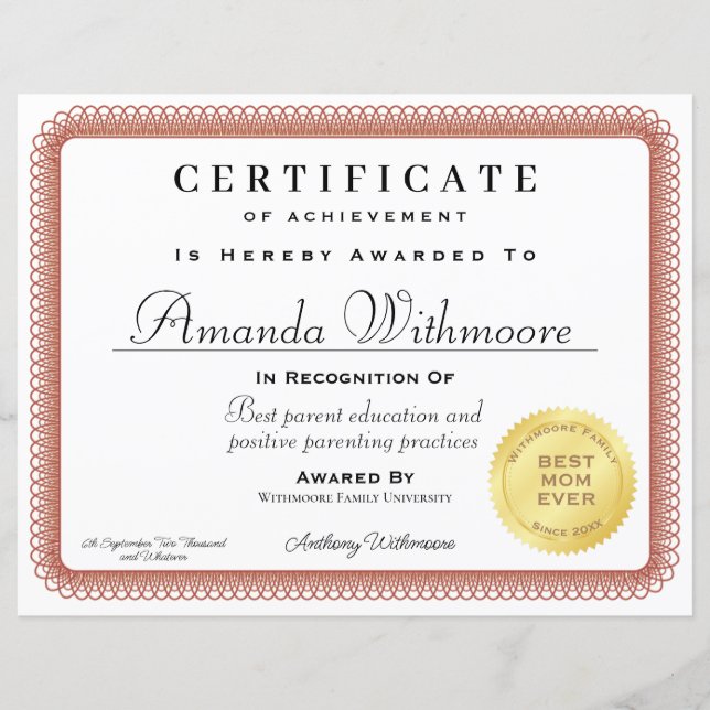 Lámina Certificado de diploma profesional y falso (Anverso)