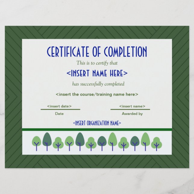 Lámina Certificado de finalización (Anverso)