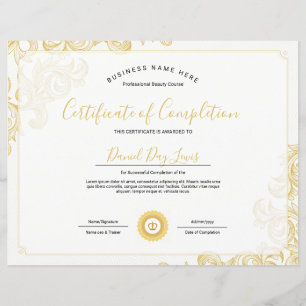 Lámina Certificado de finalización